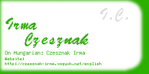 irma czesznak business card